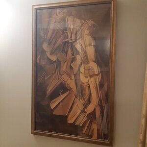 Marcel Duchamp 1912 Framed Fine Art Print from Painting, Cubist